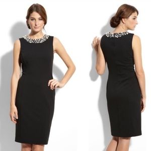 Calvin Klein pearl neckline sheath dress NWT